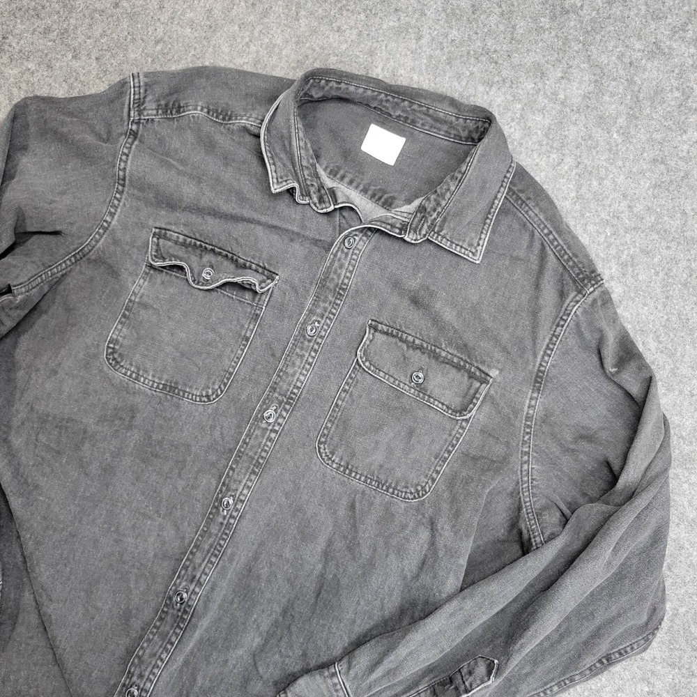 Old Navy Shacket Mens 2XL Gray Work wear Heavy Outdoors Pockets Hunting Camp